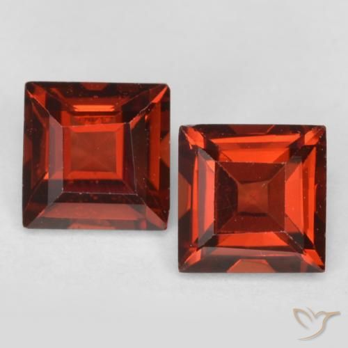 0.90ctw Natural Rojo sangría Granate piropo, Cuadrado, VS