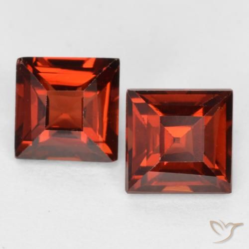 0.89ctw Natural Rojo sangría Granate piropo, Cuadrado, VS