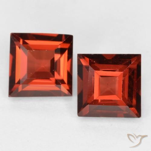 0.95ctw Natural Rojo escarlata Granate piropo, Cuadrado, VS