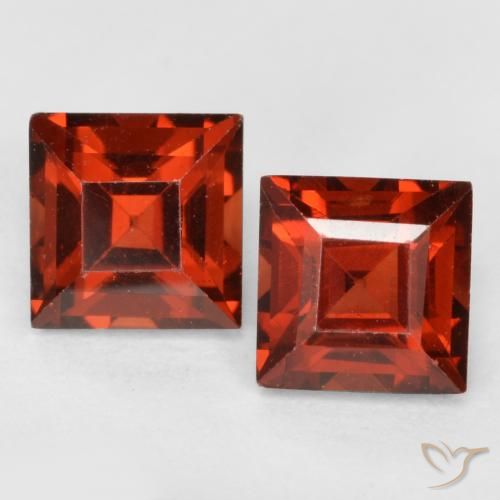 0.98ctw Natural Rojo sangría Granate piropo, Cuadrado, VS