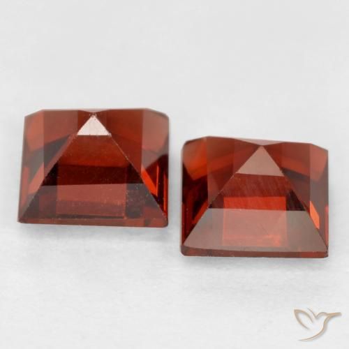 Gemas de Granate piropo Rojo sangría natural de 0.98 ct, Cuadrado, VS