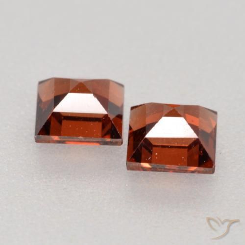 Gemas de Granate piropo Rojo claro natural de 0.97 ct, Cuadrado, VS