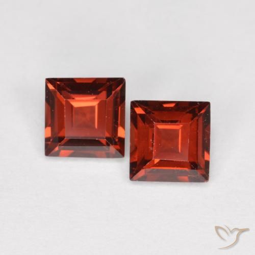 0.90ctw Natural Rojo escarlata Granate piropo, Cuadrado, VS