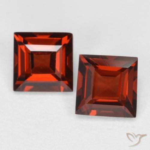 0.85ctw Natural Rojo sangría Granate piropo, Cuadrado, VS