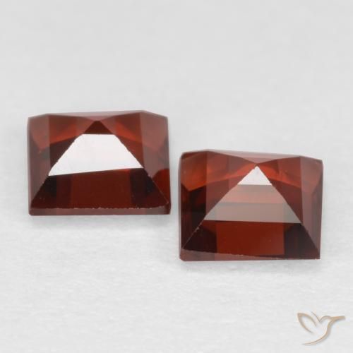 Gemas de Granate piropo Rojo sangría natural de 0.85 ct, Cuadrado, VS