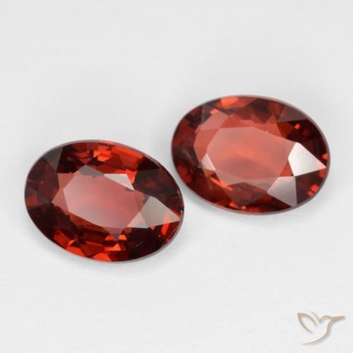 Gemas de Granate piropo Rojo sangría natural de 1.85 ct, Ovalada, VS