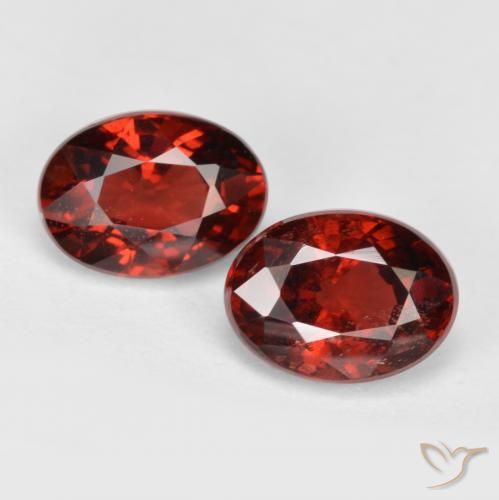 2.33ctw Natural Rojo grosella Granate piropo, Ovalada, VS