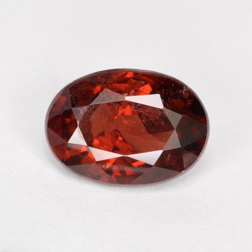 Granate piropo rojo natural de 0,95 ct, corte óvalo, VS-SI