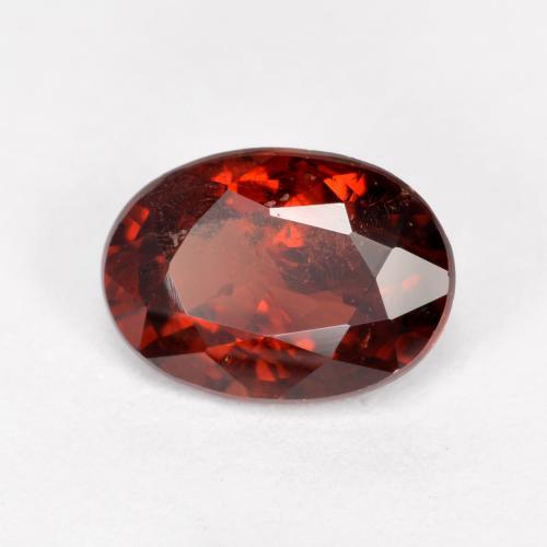Granate piropo rojo natural de 0,95 ct, corte óvalo, VS-SI