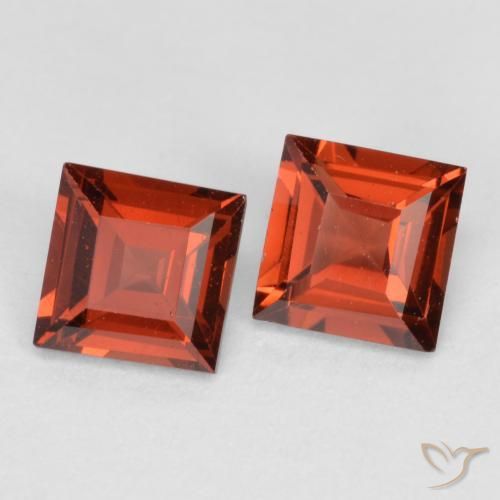 0.87ctw Natural Rojo claro Granate piropo, Cuadrado, VS