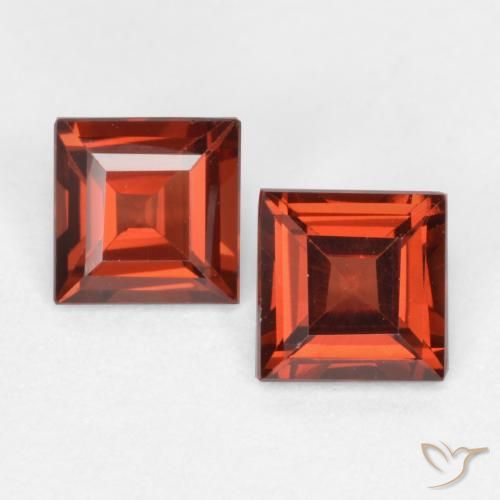 0.82ctw Natural Rojo escarlata Granate piropo, Cuadrado, VS