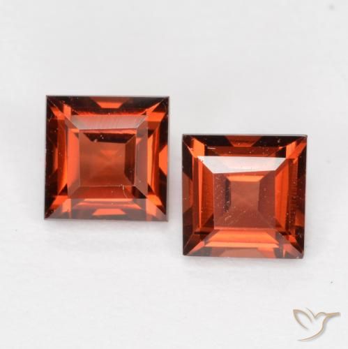 0.94ctw Natural Rojo grosella Granate piropo, Cuadrado, VS