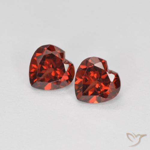 1.25ctw Natural Rojo grosella Granate piropo, Corazón, VS