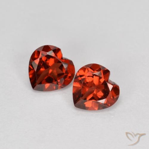 1.24ctw Natural Rojo claro Granate piropo, Corazón, VS