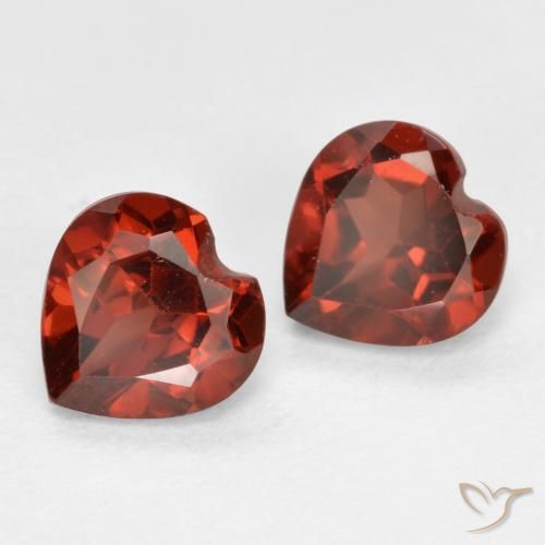 Gemas de Granate piropo Rojo claro natural de 1.20 ct, Corazón, VS