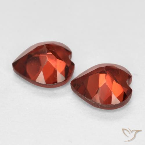 Gemas de Granate piropo Rojo medio natural de 1.16 ct, Corazón, VS