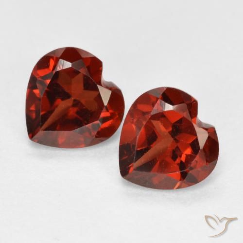 1.24ctw Natural Rojo medio Granate piropo, Corazón, VS