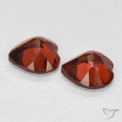 Gemas de Granate piropo Rojo grosella natural de 1.15 ct, Corazón, VS