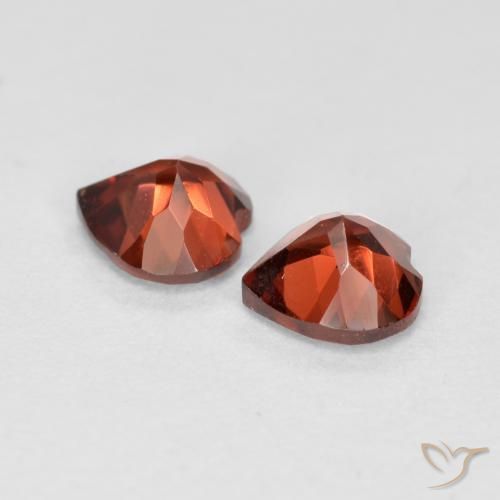 Gemas de Granate piropo Rojo claro natural de 1.19 ct, Corazón, VS