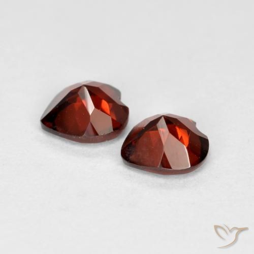 Gemas de Granate piropo Rojo grosella natural de 1.09 ct, Corazón, VS