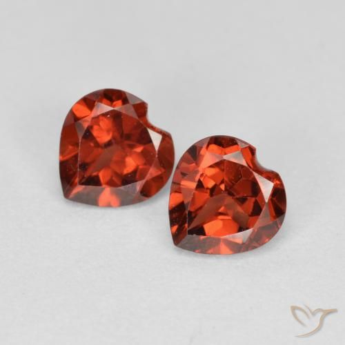 1.25ctw Natural Rojo claro Granate piropo, Corazón, VS