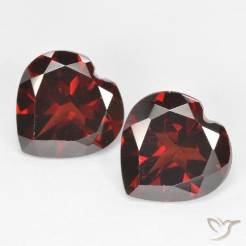 3.75ctw Natural Rojo oscuro Granate piropo, Corazón, VVS-VS