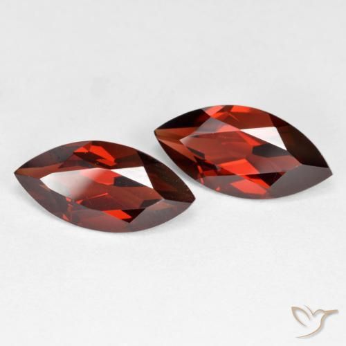 Gemas de Granate piropo Rojo grosella natural de 4.09 ct, Marquesa, VVS