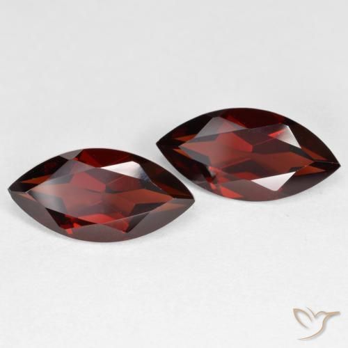 Gemas de Granate piropo Rojo sangría natural de 4.13 ct, Marquesa, VVS