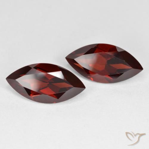 Gemas de Granate piropo Rojo oscuro natural de 4.45 ct, Marquesa, VVS
