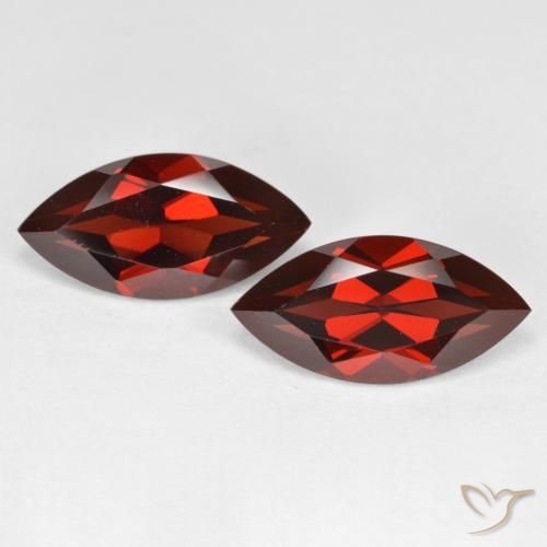4.40ctw Natural Rojo oscuro Granate piropo, Marquesa, VVS