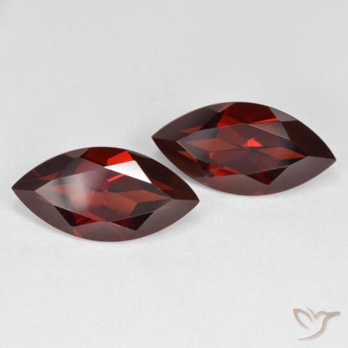 Gemas de Granate piropo Rojo oscuro natural de 4.40 ct, Marquesa, VVS