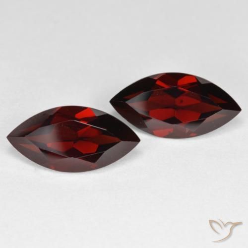 Gemas de Granate piropo Rojo oscuro natural de 4.58 ct, Marquesa, VVS