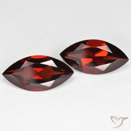Gemas de Granate piropo Rojo oscuro natural de 4.09 ct, Marquesa, VVS