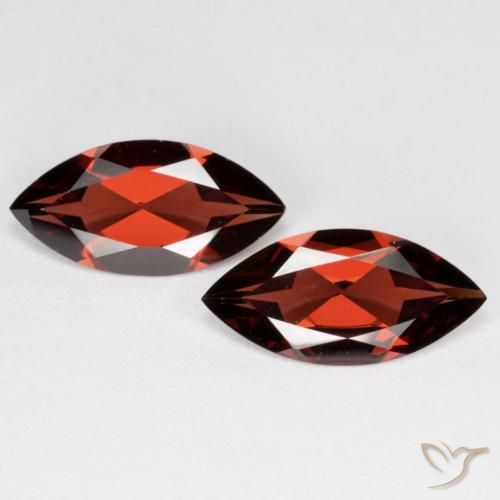 3.20ctw Natural Rojo oscuro Granate piropo, Marquesa, VVS