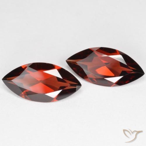 Gemas de Granate piropo Rojo oscuro natural de 3.20 ct, Marquesa, VVS