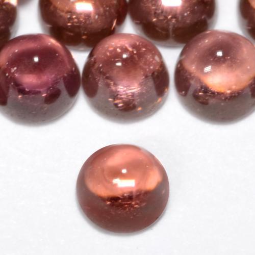 Gemas de granate piropo rojo natural de 0,68 ct, corte redondo, transparente