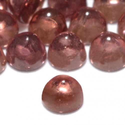 Gemas de granate piropo rojo natural de 0,68 ct, corte redondo, transparente