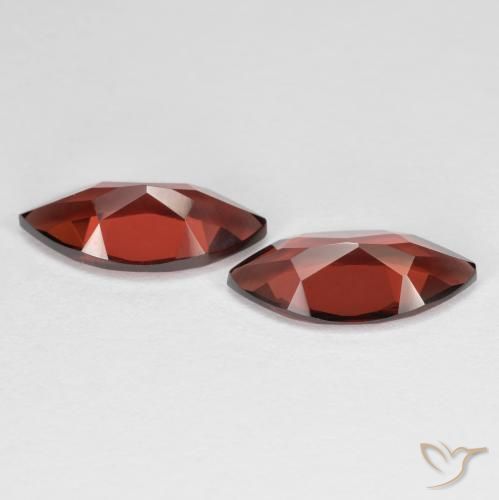 Gemas de Granate piropo Rojo medio natural de 3.87 ct, Marquesa, VVS-VS