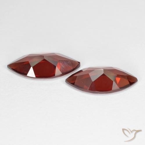 Gemas de Granate piropo Rojo medio natural de 3.60 ct, Marquesa, VVS-VS
