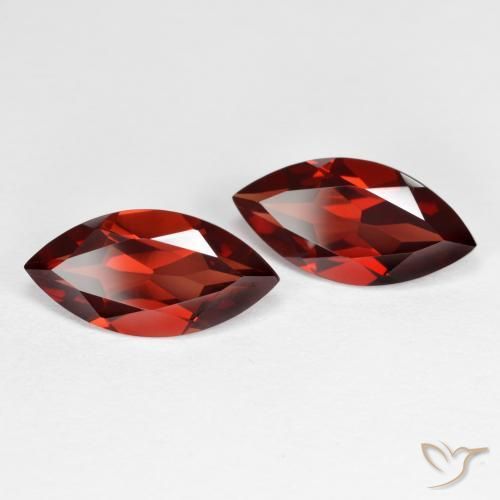 Gemas de Granate piropo Rojo sangría natural de 3.95 ct, Marquesa, VVS-VS