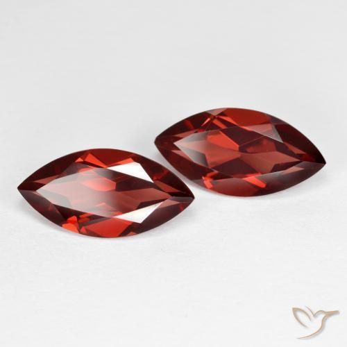 Gemas de Granate piropo Rojo oscuro natural de 4.23 ct, Marquesa, VVS-VS