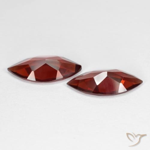 Gemas de Granate piropo Rojo medio natural de 3.32 ct, Marquesa, VS