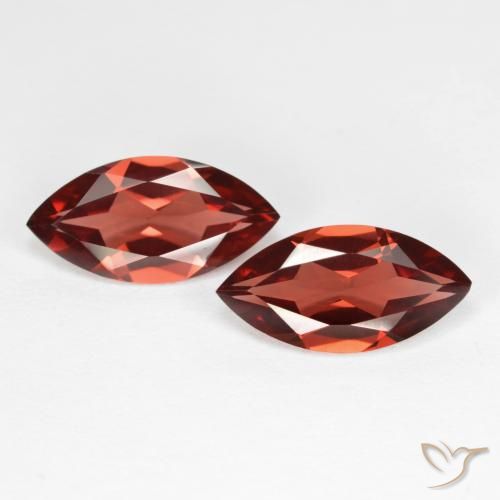 3.76ctw Natural Rojo ladrillo intenso Granate piropo, Marquesa, VS