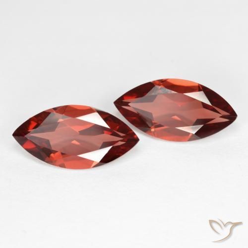 Gemas de Granate piropo Rojo ladrillo intenso natural de 3.76 ct, Marquesa, VS