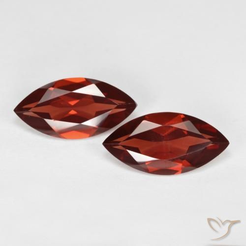 3.74ctw Natural Rojo oscuro Granate piropo, Marquesa, VS