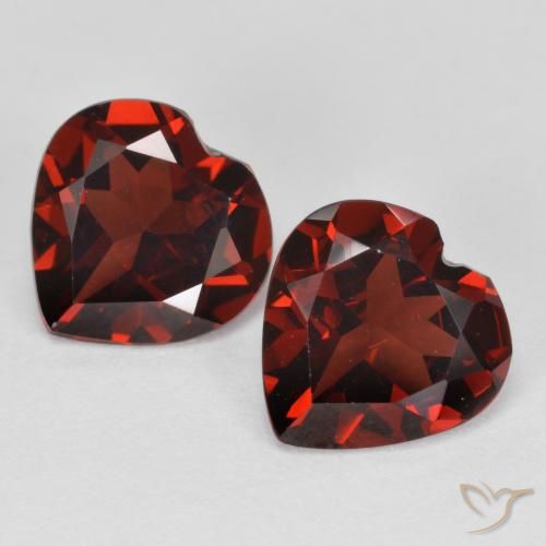 3.76ctw Natural Rojo oscuro Granate piropo, Corazón, VS