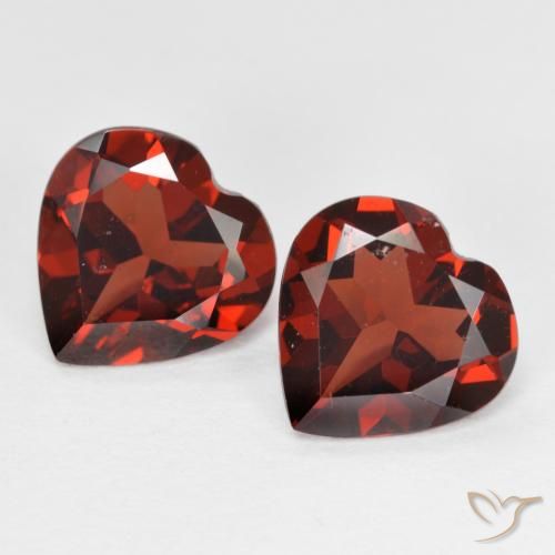 3.50ctw Natural Rojo grosella Granate piropo, Corazón, VS