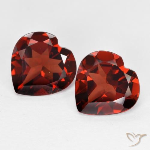 3.69ctw Natural Rojo medio Granate piropo, Corazón, VS