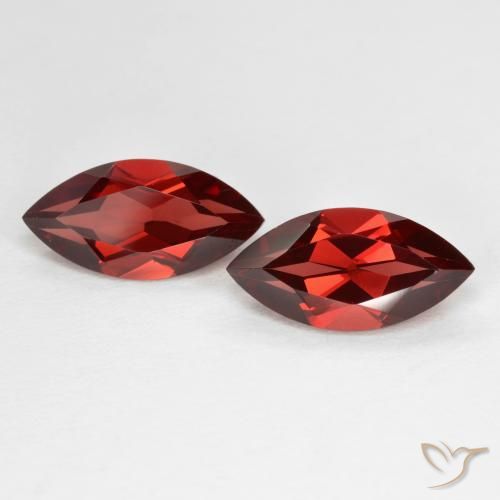4.30ctw Natural Rojo grosella Granate piropo, Marquesa, VVS