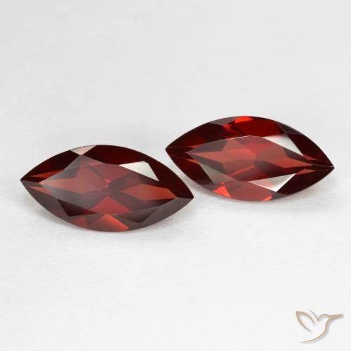 Gemas de Granate piropo Rojo sangre intenso natural de 4.37 ct, Marquesa, VVS-VS